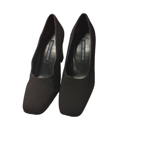 Sesto Meucci  Women's  Block heel Dark Brown size 7 Leather Sole   Made in Italy - Picture 1 of 16
